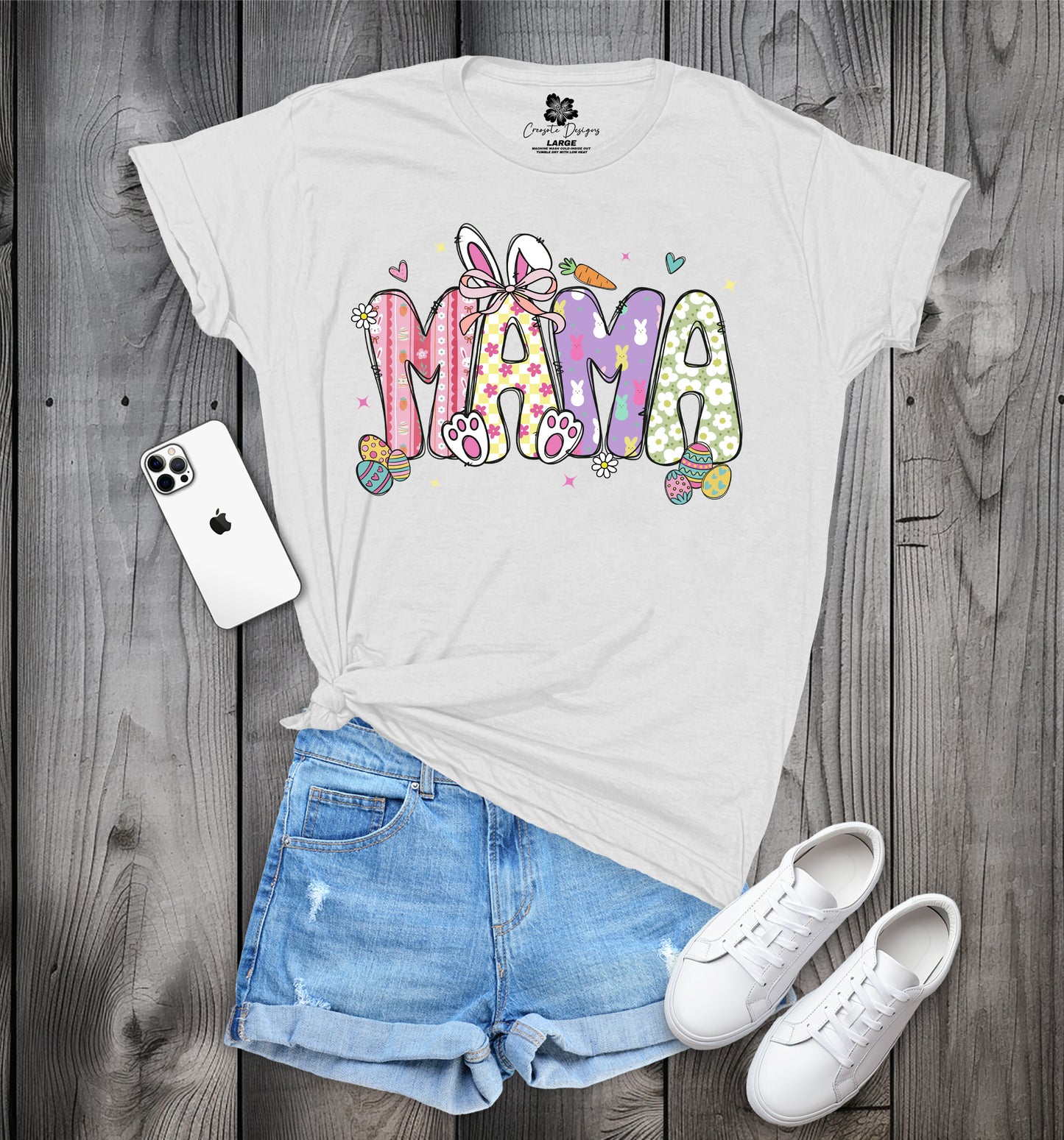 MAMA Easter T-Shirt, Cute Spring Tee, Easter Bunny Mama Shirt
