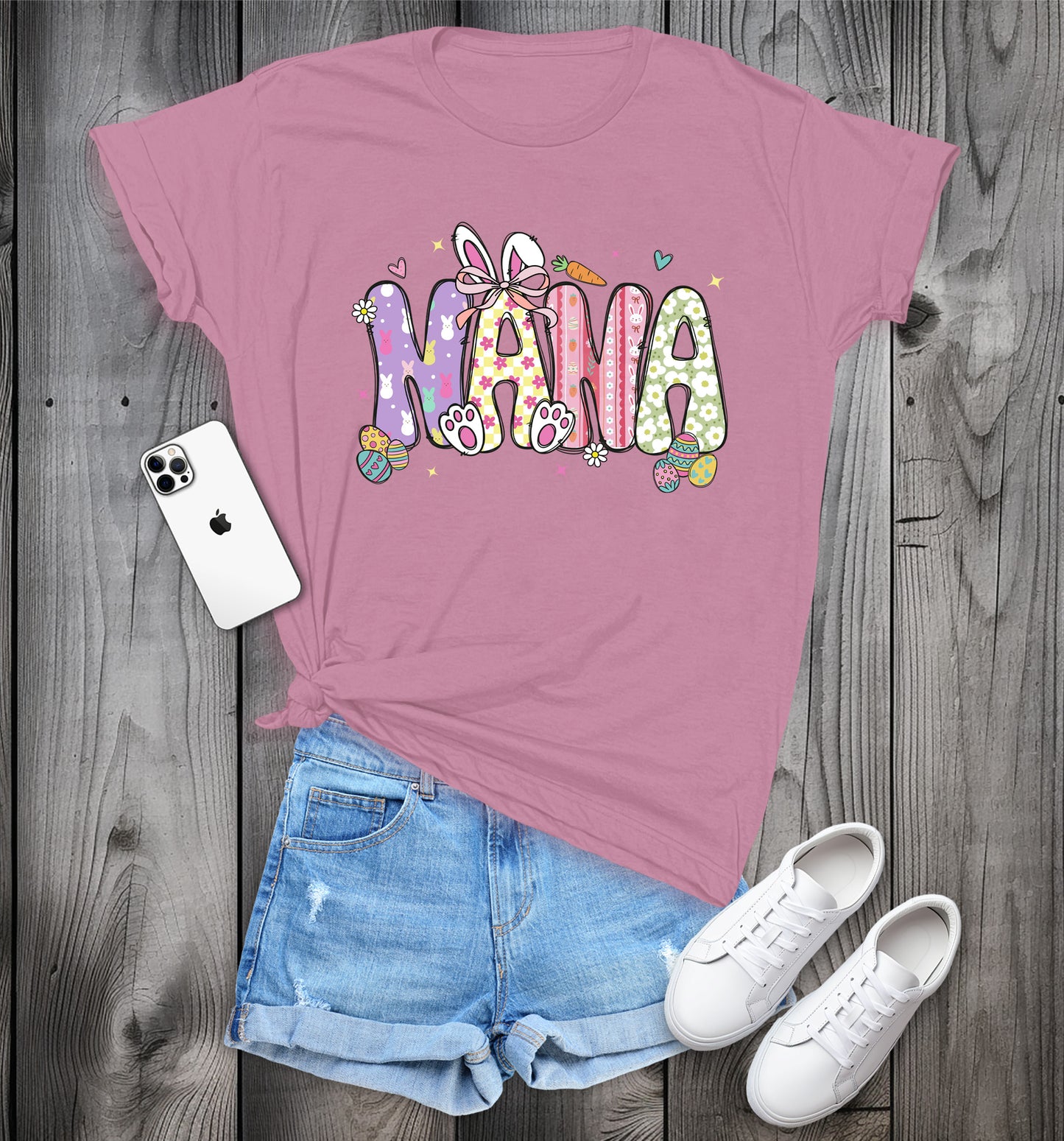 NANA Easter T-Shirt, Cute Spring Tee, Easter Bunny NANA Shirt