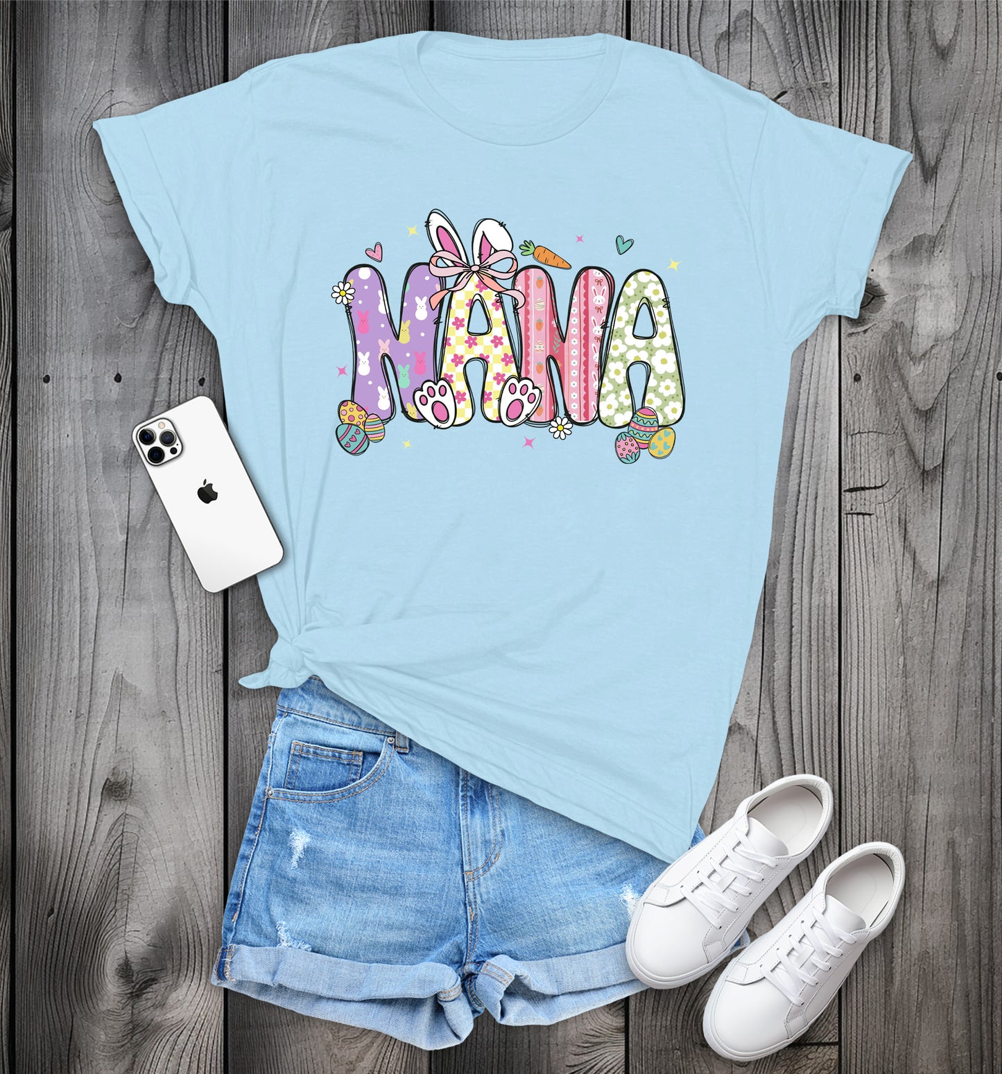 NANA Easter T-Shirt, Cute Spring Tee, Easter Bunny NANA Shirt