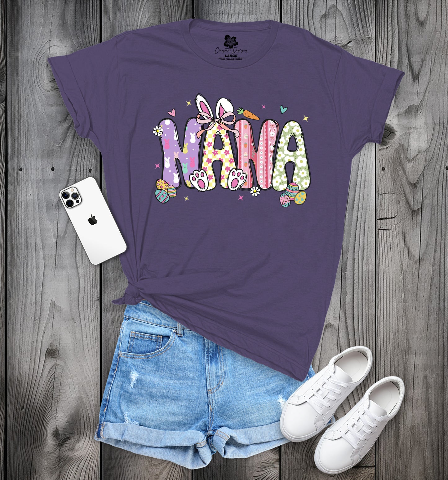 NANA Easter T-Shirt, Cute Spring Tee, Easter Bunny NANA Shirt