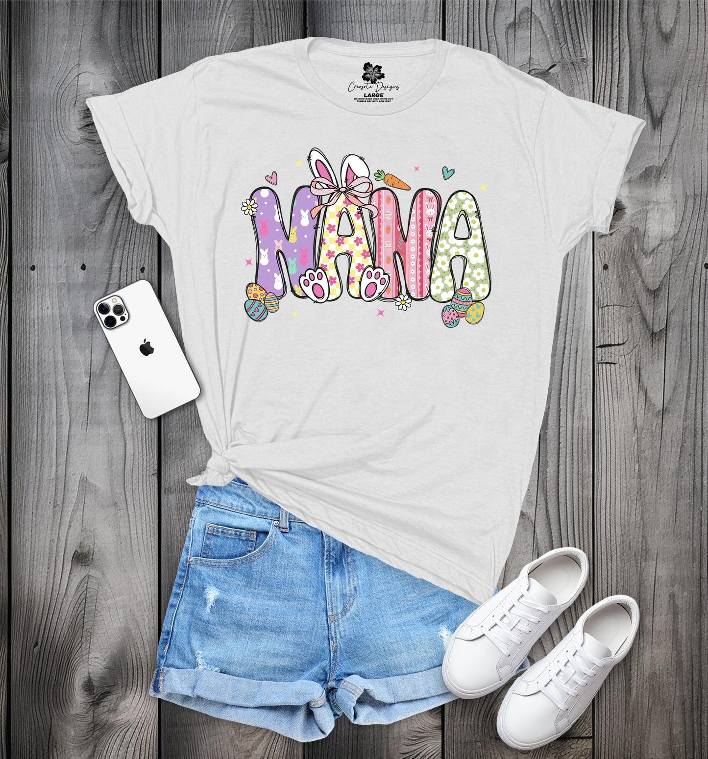 NANA Easter T-Shirt, Cute Spring Tee, Easter Bunny NANA Shirt