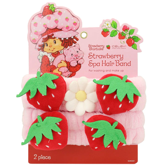 CELAVI STRAWBERRY SHORTCAKE 2PC SPA HAIR BAND SET