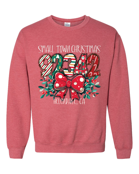 Small Town Christmas 92342 Helendale, Ca Crewneck Sweatshirt