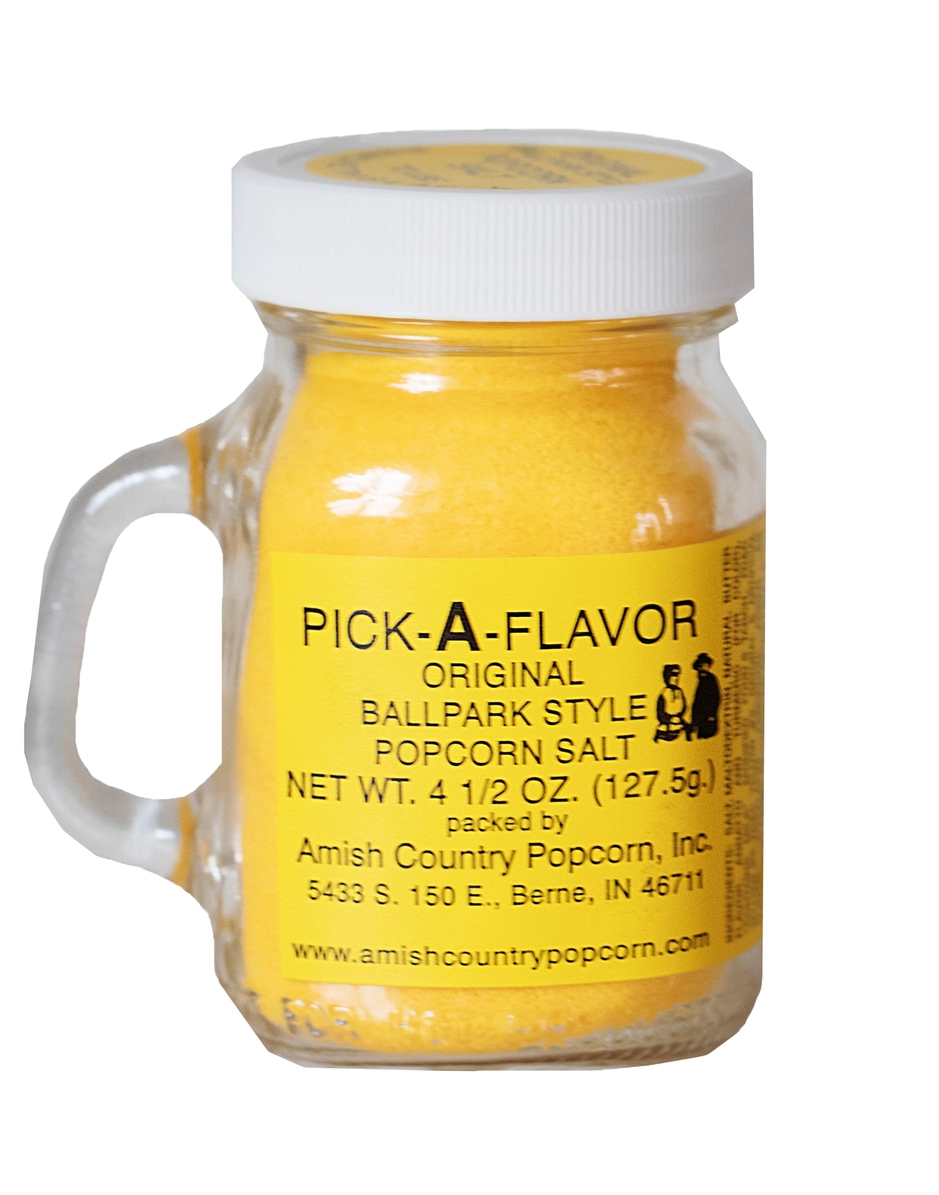 4.5oz Bottle of Ballpark-Style Popcorn Salt In Glass Shaker