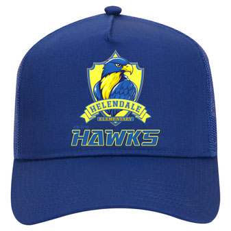 Helendale Elementary Adult Snapback Trucker Hat – School Spirit with Custom Fit, Available in Black and Royal Blue