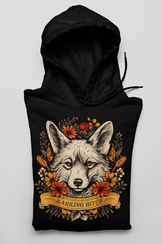 Barking B***** Oversized  Pullover Hoodie - Black