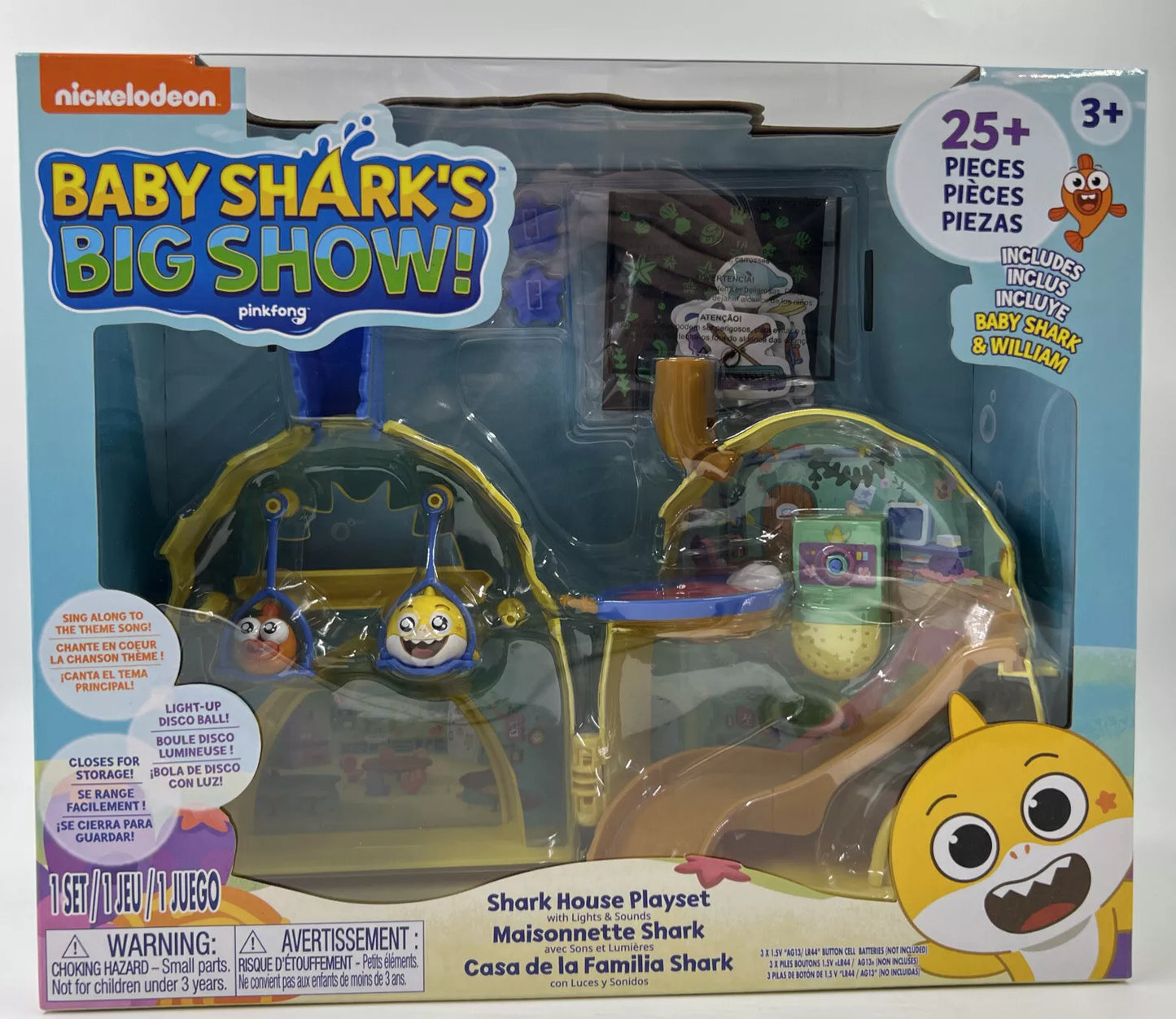 Baby Shark's Big Show! Shark House Playset  Lights and Sounds Toddler Toy