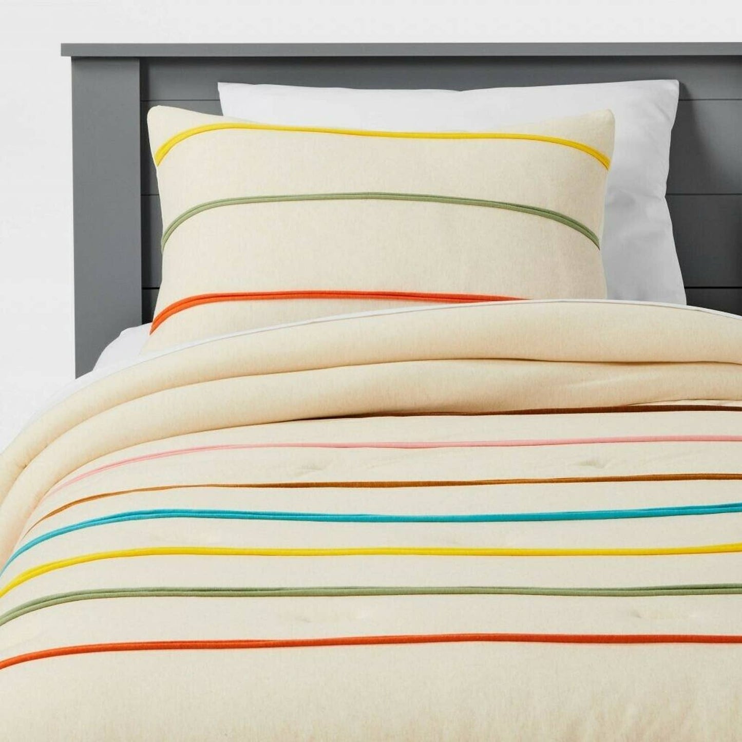 Multi-Stripe Comforter and Sham Set - Christian Robinson x Target: Full/Queen