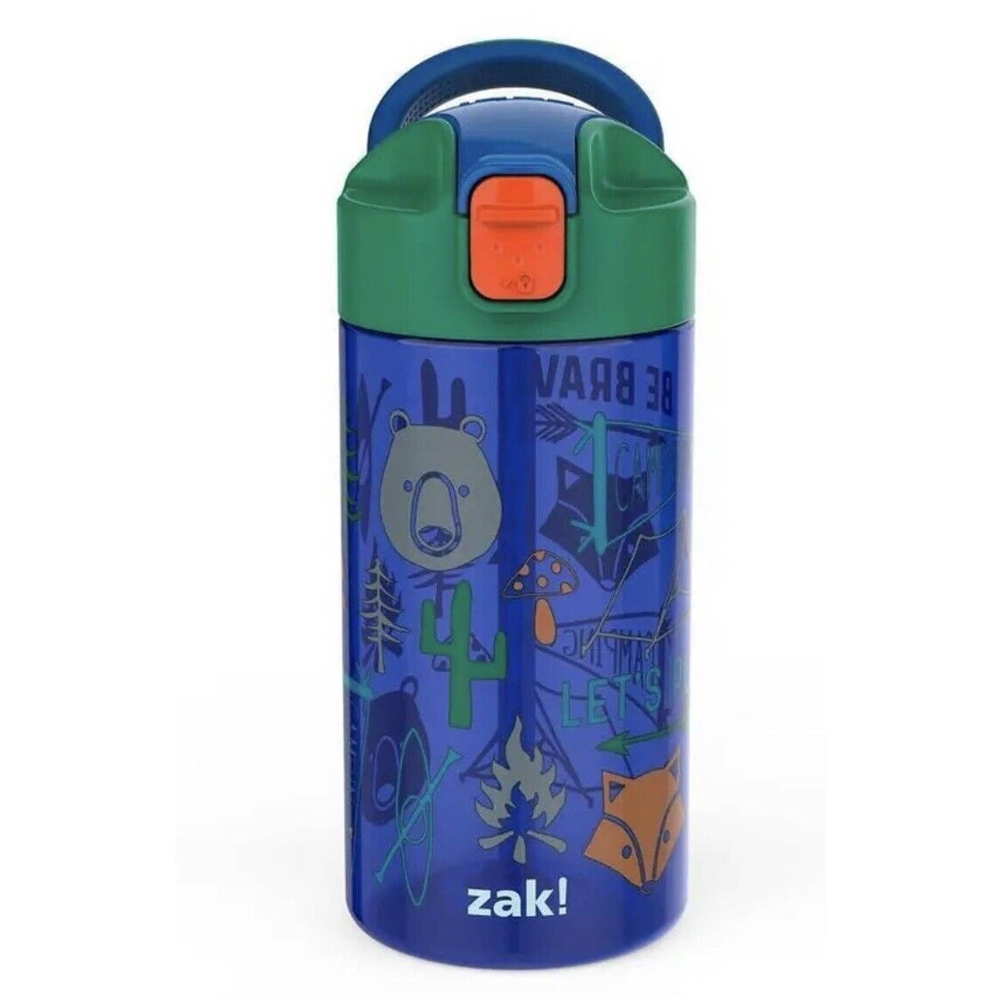 18oz 2pk Plastic Dino's and Camping Valiant Kids Water Bottle Set - Zak Designs