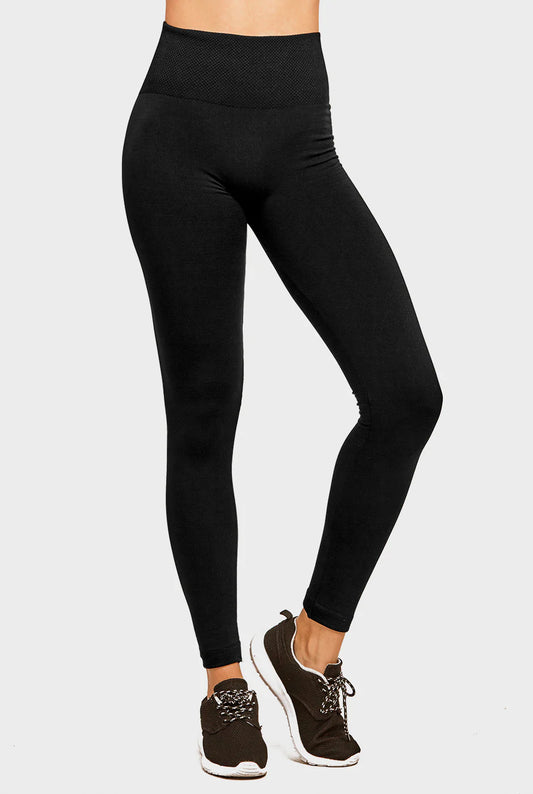 SOFRA LADIES HIGH WAISTED FLEECE LEGGINGS